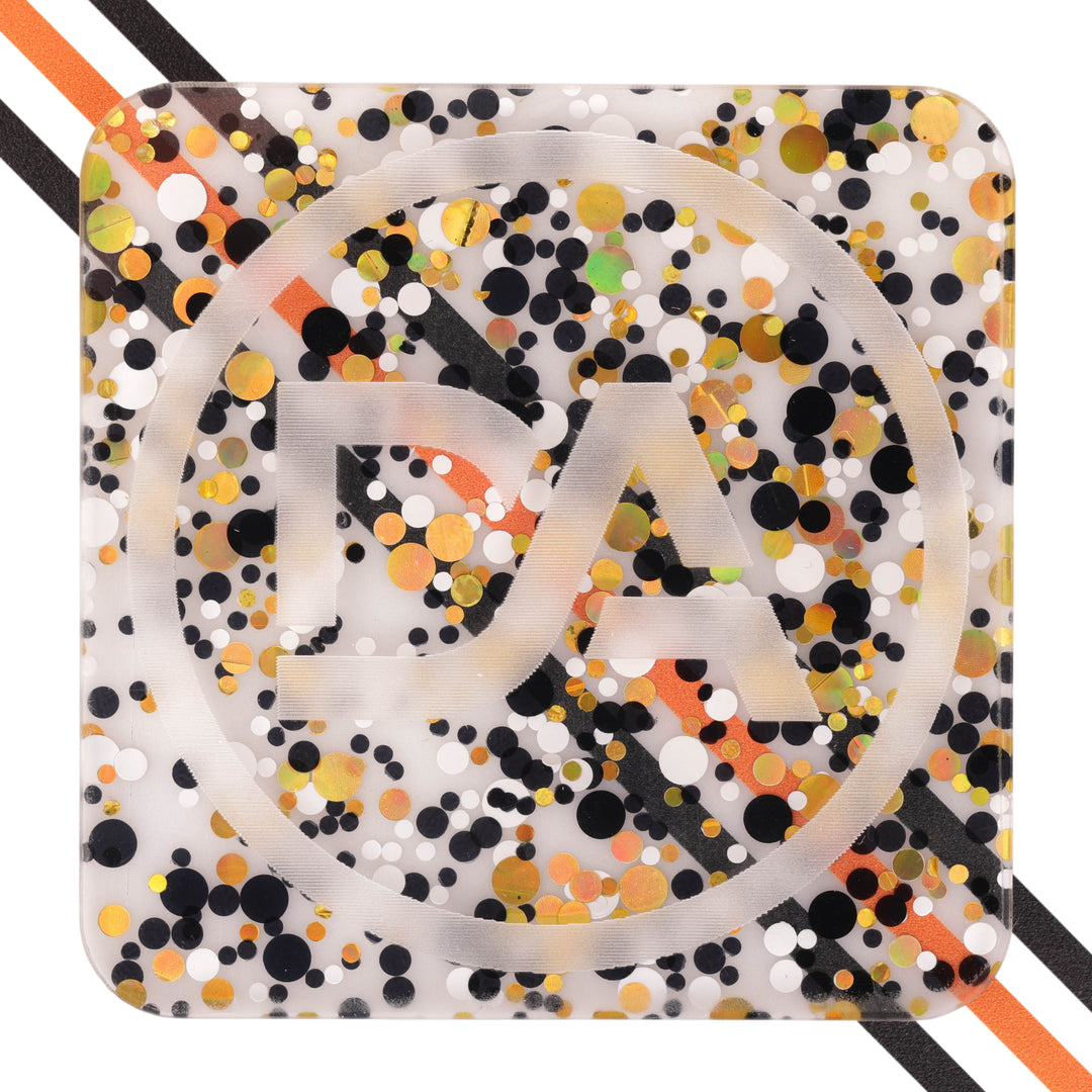 1/8" Black Polka Dot