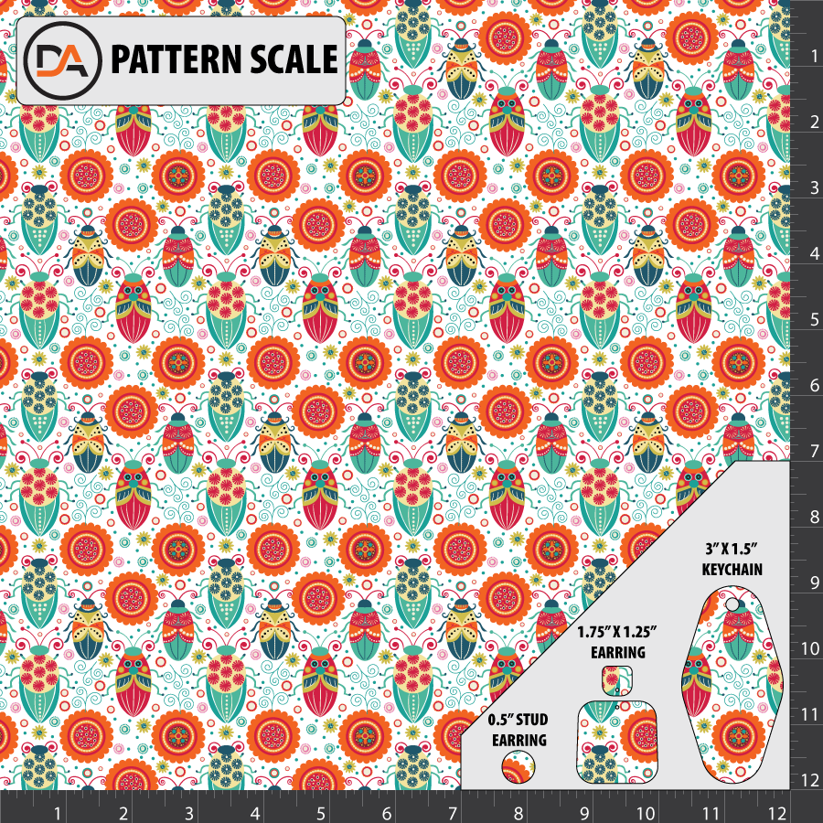 Beetle Graph Pattern D385 - Bright Beetles Pattern – Denver Acrylics