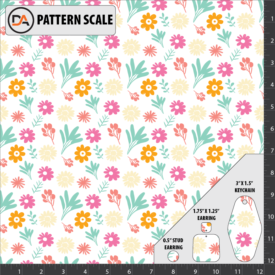 Fiesta Line Pattern Transparent D207 - Floral Fiesta Pattern – Denver Acrylics