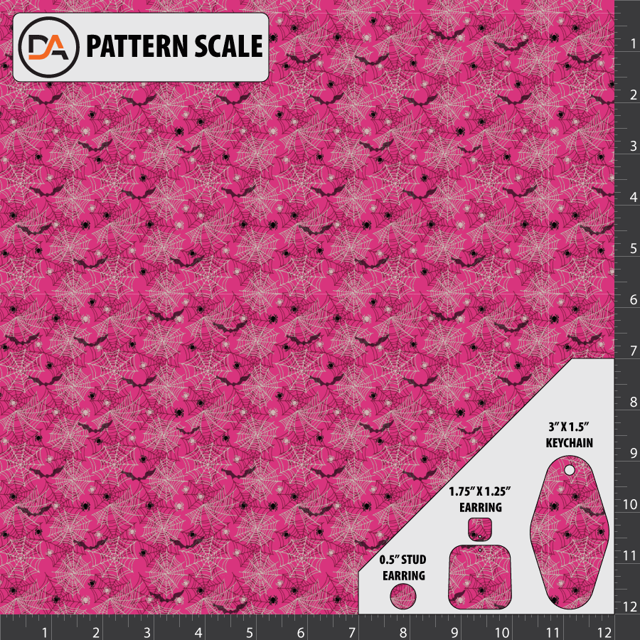 D286 - Pink Webs and Bats Pattern – Denver Acrylics