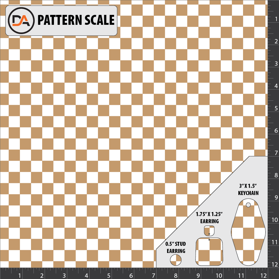 D337 - Tan Checkers Pattern – Denver Acrylics