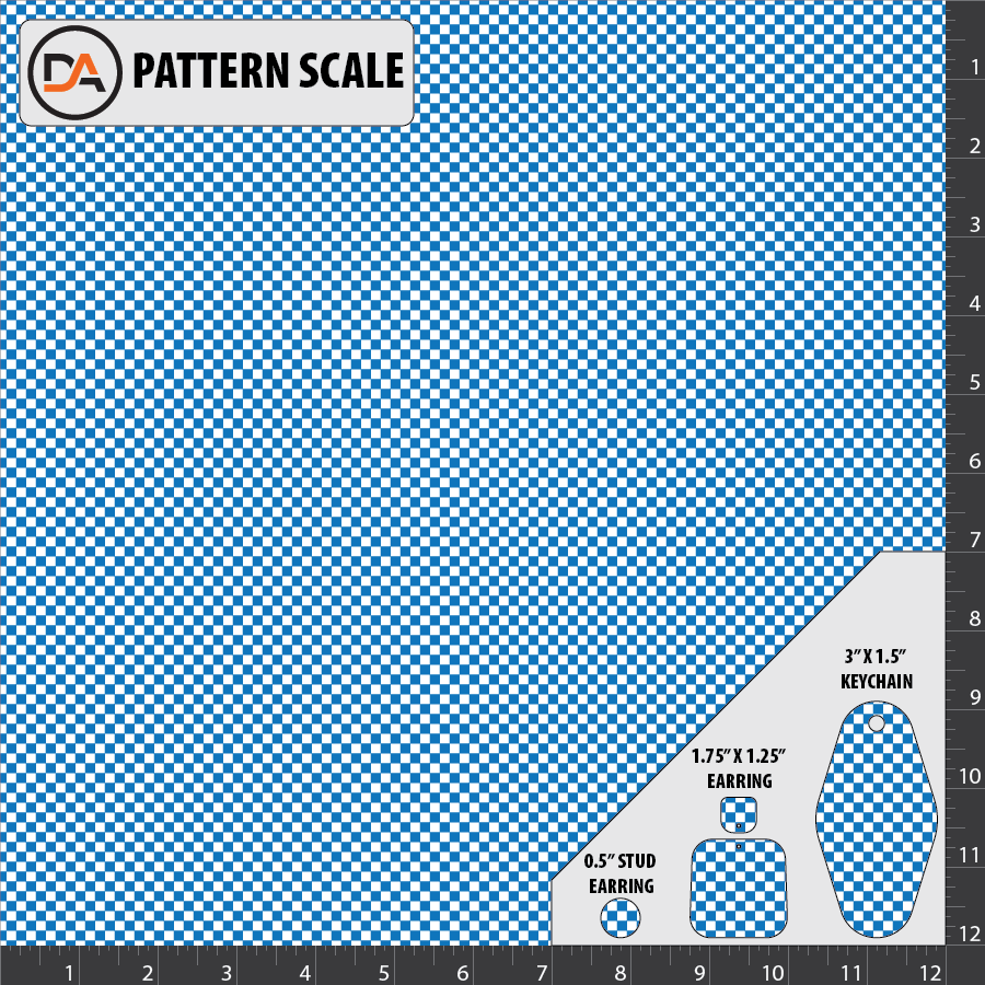 Checkers Pattern Loop D113 - Blue Checkers Pattern – Denver Acrylics