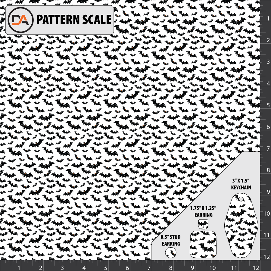 Bat Pattern Dots D381 - Black Bats Pattern – Denver Acrylics